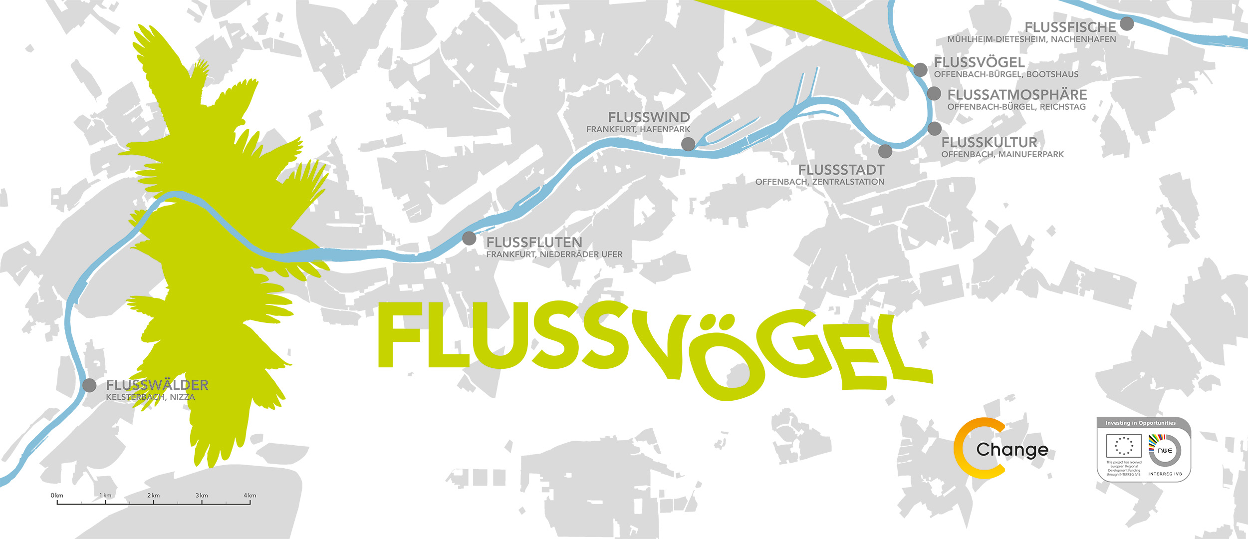 Flussvögel-Klimaroute-Knickschild